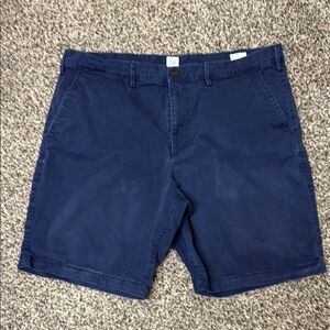 GAP Essential Khaki 10” Blue Flat Front Shorts Size 38
